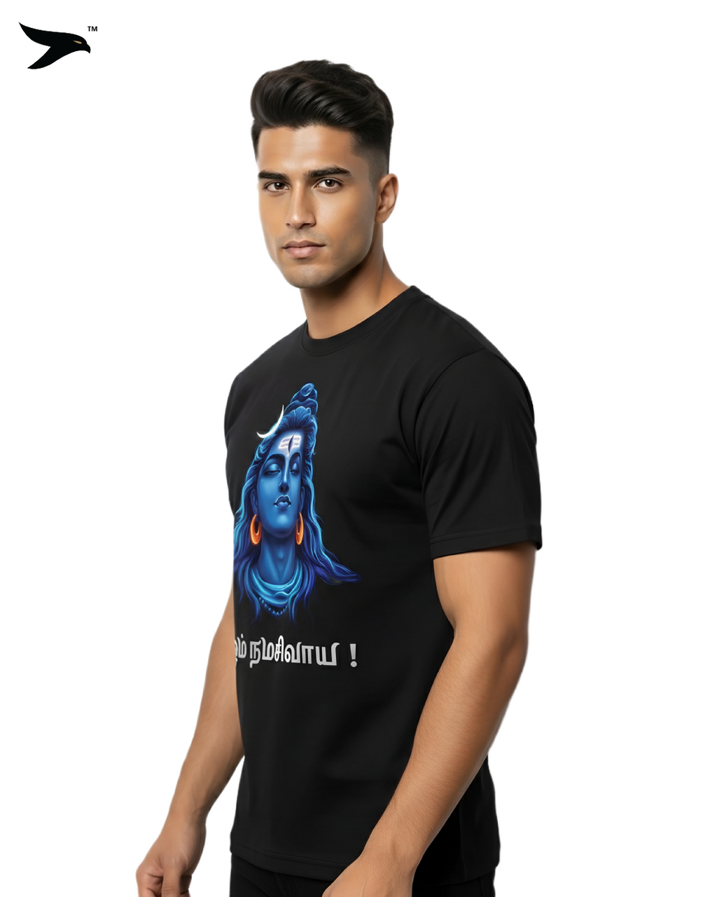 Om Nama Shivaya Lord Shiva T-Shirt Black for Men