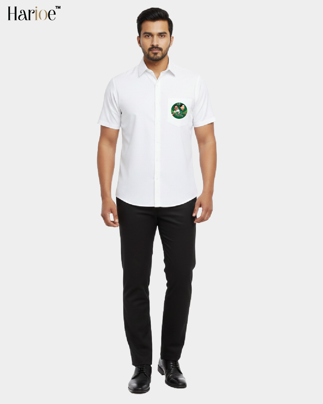 ADMK Shirt Original White Cotton Half Hand | HARIOE