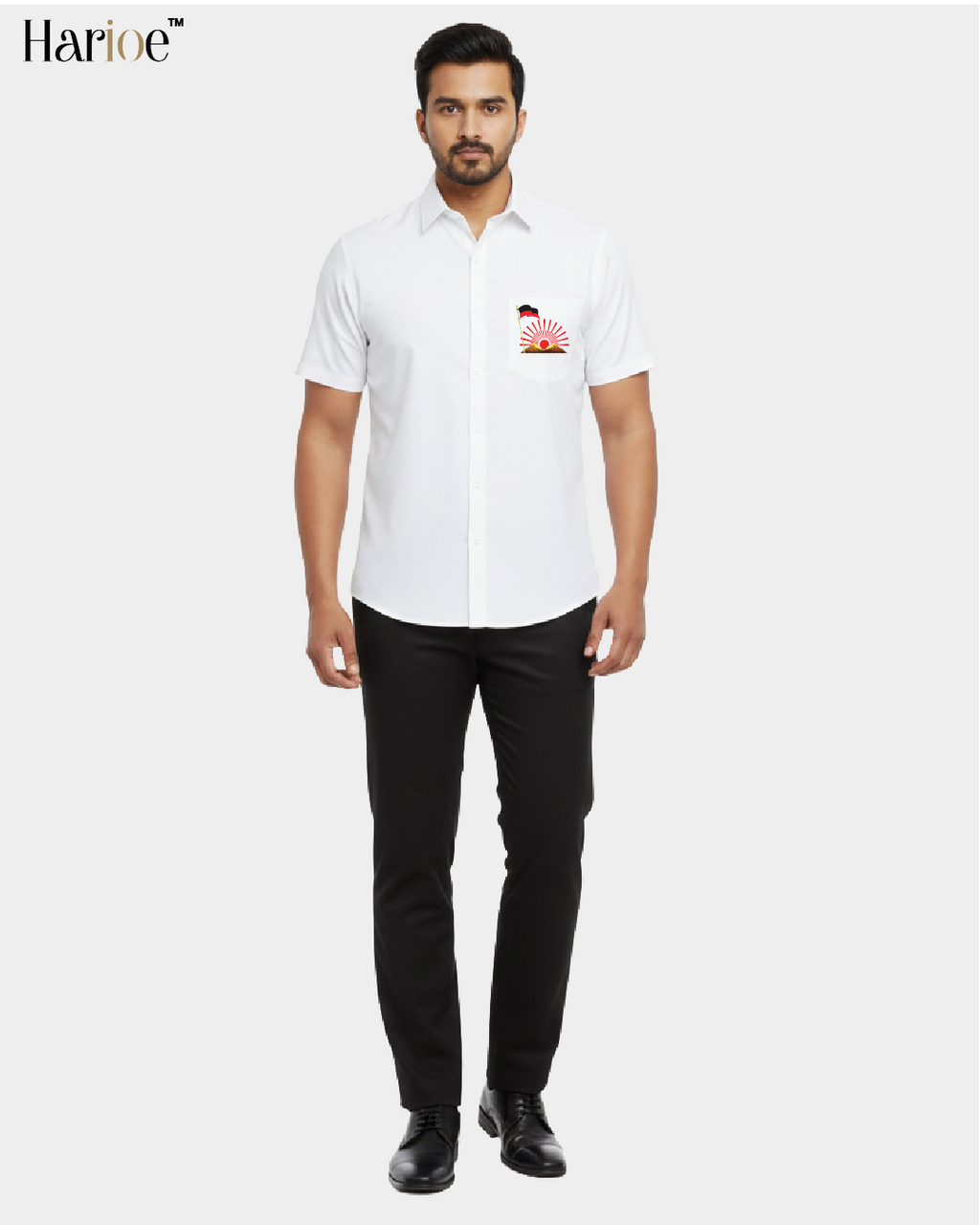 DMK Shirt Men’s Pure Cotton Half Hand | HARIOE