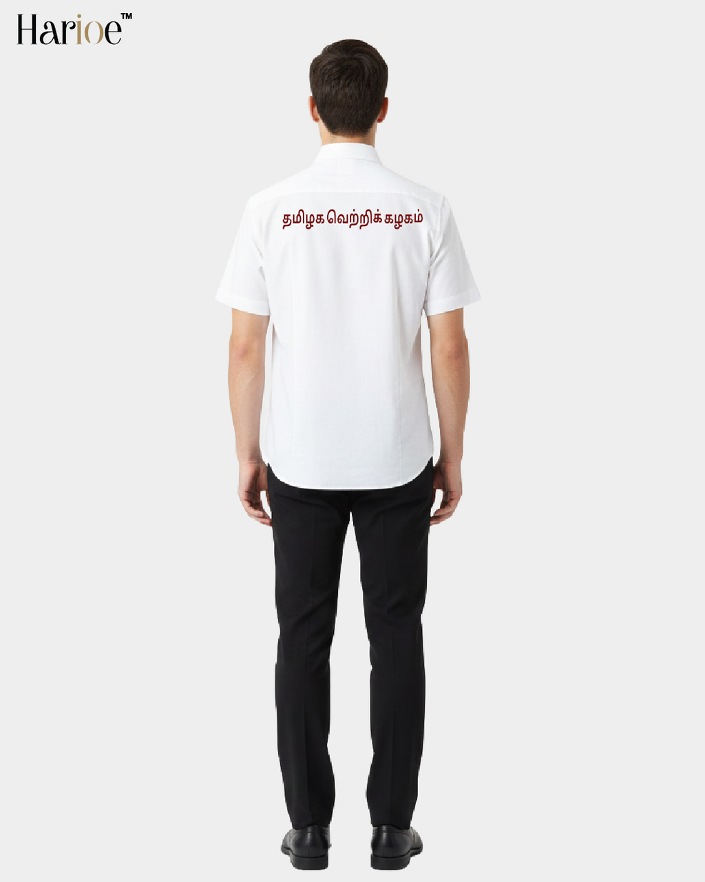 TVK Vijay Pure White Cotton Shirt – Half Hand | Premium Fan Edition