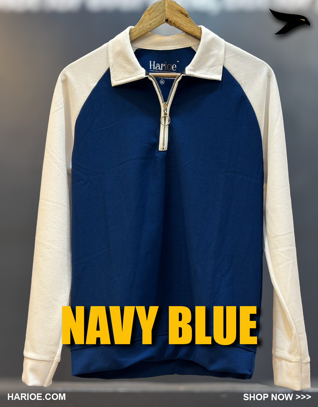 Full Sleeve Raglan Zipper Polo