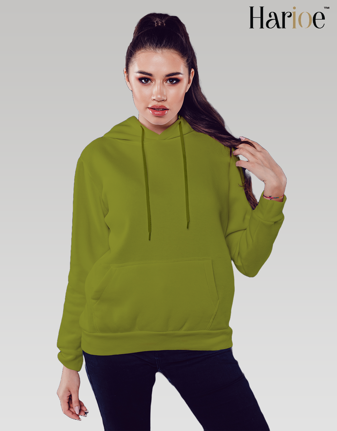Olive Green Pullover Hoodie