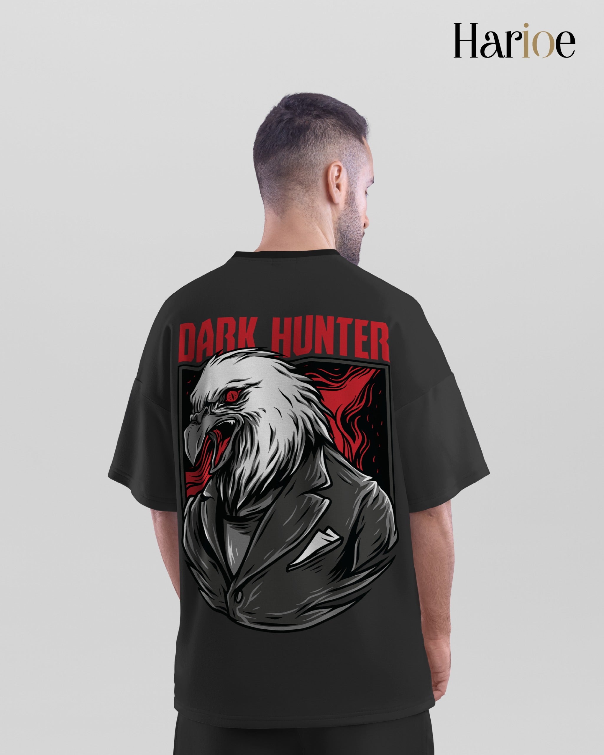 DARK HUNTER – Bold Oversized Men’s T-Shirt | Harioe